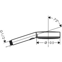 Душевая лейка Hansgrohe Pulsify Select 105 3jet Relaxation 24110670 (черный матовый) - Превью изображения №2 — Интернет-магазин Your Sale