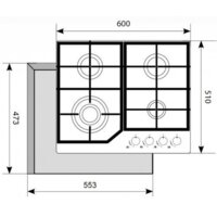 Варочная панель Akpo PGA 604 HGC-T WH - Превью изображения №3 — Интернет-магазин Your Sale