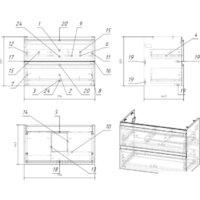 Cersanit Тумба Moduo 80 SZ-MOD80-BL/Wh под умывальник Image #5