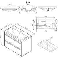 AM.PM Тумба с умывальником Pulse M91-FHX0752-WCC0752WG Image #3