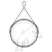 Viant Зеркало Лофт 65x65 VLOFT65-ZLED (с подсветкой) Image #4