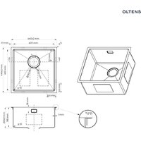 Кухонная мойка Oltens Hydda 71103300 - Превью изображения №2 — Интернет-магазин Your Sale