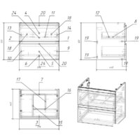 Cersanit Тумба Moduo 60 SZ-MOD60-BL/Wh под умывальник Image #3