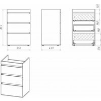 Misty Тумба с умывальником Фостер 55 Э-Фос01055-01Н3Я+5217120 Image #6