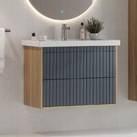 Onika Тумба под умывальник Дайлер 80 108062 (графит/дуб сонома) Image #6