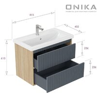 Onika Тумба под умывальник Дайлер 80 108062 (графит/дуб сонома) Image #8