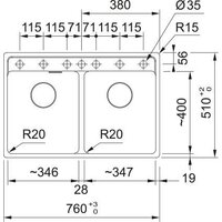 Кухонная мойка Franke Maris MRG 620-35-35 114.0741.199 (оникс) - Превью изображения №3 — Интернет-магазин Your Sale