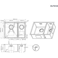 Кухонная мойка Oltens Hydda 71201100 - Превью изображения №2 — Интернет-магазин Your Sale