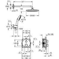 Душевая система  Grohe Vitalio Start 250 348832430 - Превью изображения №4 — Интернет-магазин Your Sale