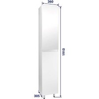 Doratiz Шкаф-пенал Аква 36 2712.396 (белый,напольный) Image #11