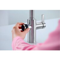 Смеситель Blanco Evol-S Volume с дозатором воды (рычаг справа, нержавеющая сталь) - Превью изображения №5 — Интернет-магазин Your Sale