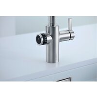 Смеситель Blanco Evol-S Volume с дозатором воды (рычаг справа, нержавеющая сталь) - Превью изображения №6 — Интернет-магазин Your Sale