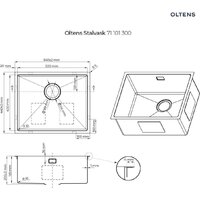 Кухонная мойка Oltens Stalvask 71101300 - Превью изображения №2 — Интернет-магазин Your Sale