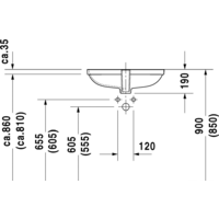 Duravit D-Code 58x45.5 [0338560000] Image #5