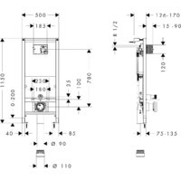 Инсталляция для унитаза Hansgrohe Iframe Universal 1022180 - Превью изображения №2 — Интернет-магазин Your Sale