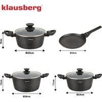 Набор кастрюль Klausberg KB-7962 - Превью изображения №5 — Интернет-магазин Your Sale