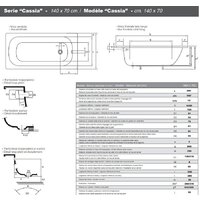 Ванна Smavit Cassia Titanium 140x70 (без ножек) - Превью изображения №5 — Интернет-магазин Your Sale