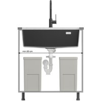 Кухонная мойка Quadron HQD7644U4_BS_I - Превью изображения №4 — Интернет-магазин Your Sale
