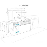 Акватон Тумба под умывальник Марбл Слэйт 100 1A276301MH4C0 Image #9