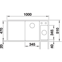 Blanco Axia III 6 S (разделочная доска из ясеня, темная скала) 524644 Image #2