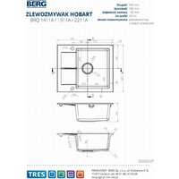 Кухонная мойка Berg Hobart BRQ1411A - Превью изображения №4 — Интернет-магазин Your Sale