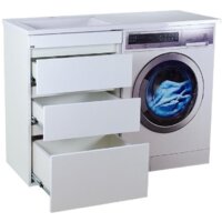 Misty Фостер - 55 Тумба напольная 3 ящ. под стиральную машину, белая эмаль - Э-Фос01055-01Н3Я Image #2
