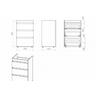 Misty Фостер - 55 Тумба напольная 3 ящ. под стиральную машину, белая эмаль - Э-Фос01055-01Н3Я Image #3