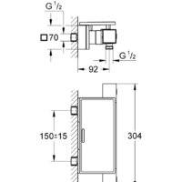 Смеситель Grohe Grohtherm Cube [34491000] - Превью изображения №2 — Интернет-магазин Your Sale