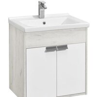 Акватон Тумба Флай 60 с умывальником Миранда 60 (дуб белый/дуб крафт) Image #1