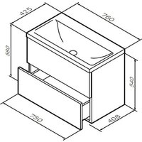 AM.PM Тумба под умывальник Gem M90FHX0752HF Image #10
