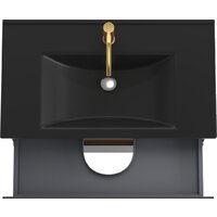 ЗОВ Тумба с умывальником Лира 100 L100MWFMLGVG-OL100 (грифель глянец) Image #4