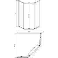 Adema Glass Line Penta-90 (тонированное стекло) Image #4