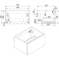 ЗОВ Тумба под умывальник Кито K70LW0MWMC-LDSPW (белый матовый) Image #7