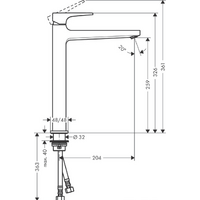 Hansgrohe Metropol 32512340 (черный хром) Image #3