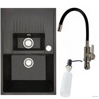 БелЭворс Forma R + смеситель W74004-2 + дозатор L405F (черный) Image #1