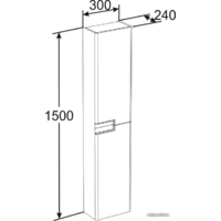 Roca Victoria Nord Ice шкаф-пенал белый [ZRU9302729] Image #2