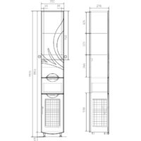 Volna Шкаф-пенал Adel 35 c корзиной Image #7