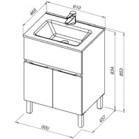 Aquanet Тумба под умывальник Алвита new 60 277547 Image #10