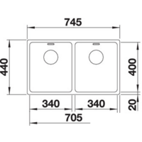 Blanco Andano 340/340-U (без клапана-автомата) Image #4