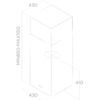 Elica Kuadra Island IX/A/43 PRF0007655A Image #3