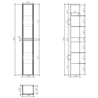 Dreja Шкаф-пенал Slim 30 99.0504 (белый глянцевый/дуб кантри) Image #9
