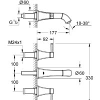 Смеситель Grohe Grandera S-Size (хром) [ 20414000] - Превью изображения №2 — Интернет-магазин Your Sale