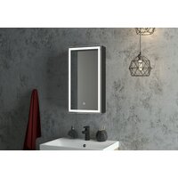 Континент Шкаф с зеркалом Mirror Box Black Led 35х65 Image #6