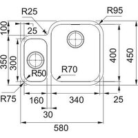 Кухонная мойка Franke Smart SRX 160-34-16 122.0739.169 (нержавеющая сталь) - Превью изображения №2 — Интернет-магазин Your Sale