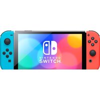 Игровая приставка Nintendo Switch OLED (черный, с неоновыми Joy-Con) - Превью изображения №2 — Интернет-магазин Your Sale