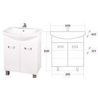 Onika Тумба с умывальником Балтика 65.10 106529 + Балтика-65 Image #3