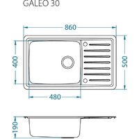 Кухонная мойка Alveus Galeo 30 1128554 - Превью изображения №2 — Интернет-магазин Your Sale