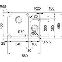 Кухонная мойка Franke Smart SRX 160-34-16 122.0739.170 (нержавеющая сталь) - Превью изображения №2 — Интернет-магазин Your Sale