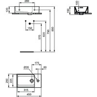Умывальник Ideal Standard T373401 - Превью изображения №5 — Интернет-магазин Your Sale