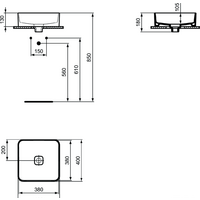 Ideal Standard Strada II Square Vessel 40 T296201 Image #2